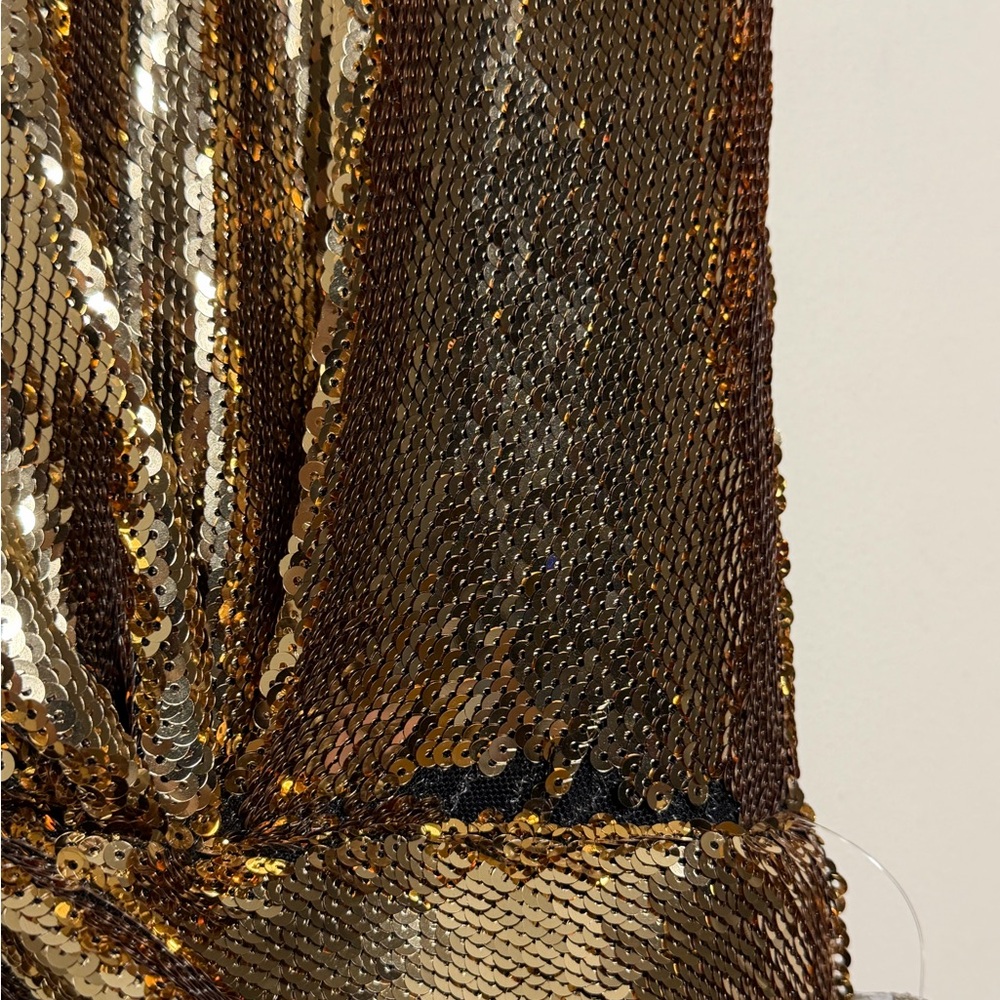 NADINE MERABI Tianna Gold Jumpsuit - Picture 12 of 16